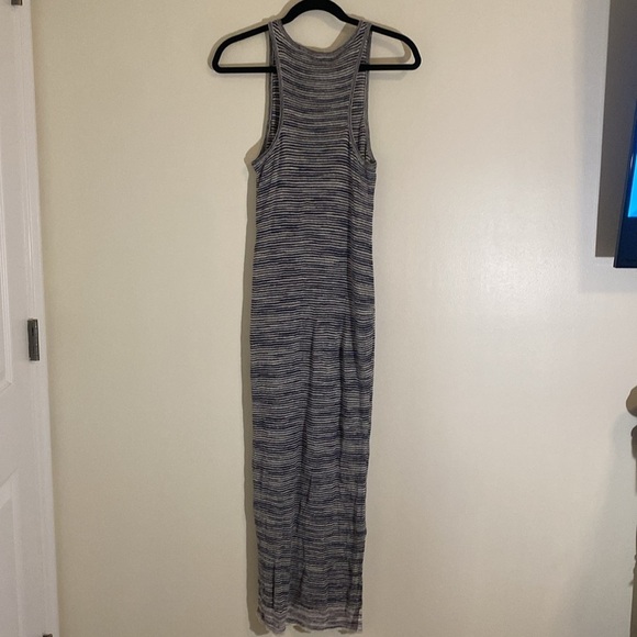 Theory Space-Dye Tank Racerback Midi Dress Blue and White Sz Small - Picture 12 of 13